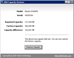 How to restore factory capacity of hard drive