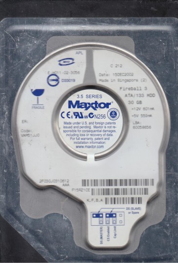 Maxtor 2F030J0