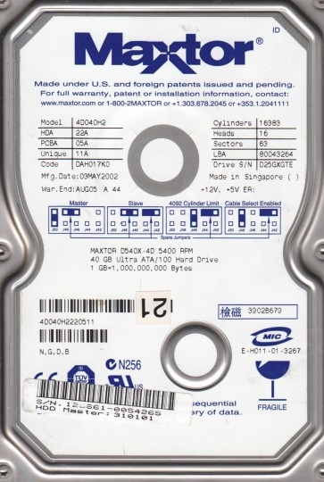 Maxtor 4D040H2