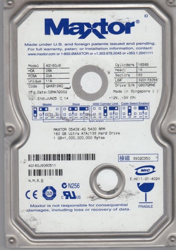 Maxtor 4G160J8