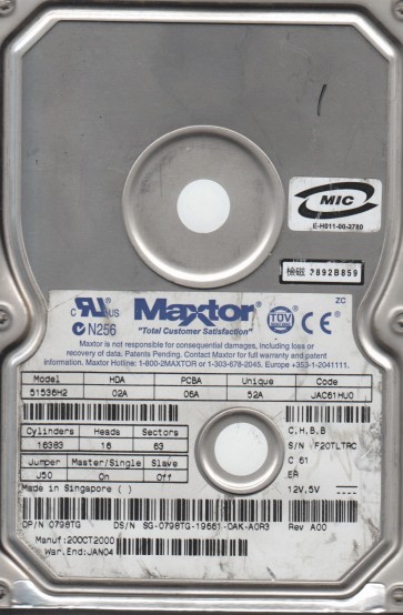 Maxtor 51536H2