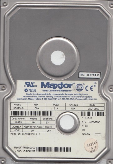 Maxtor 53073H6