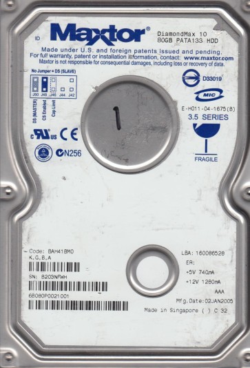 Maxtor 6B080P0