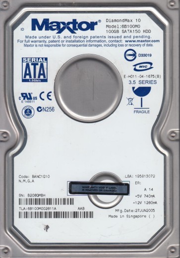 Maxtor 6B100M0