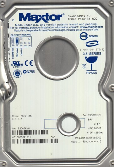 Maxtor 6B100P0