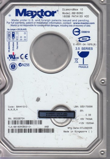 Maxtor 6B160R0