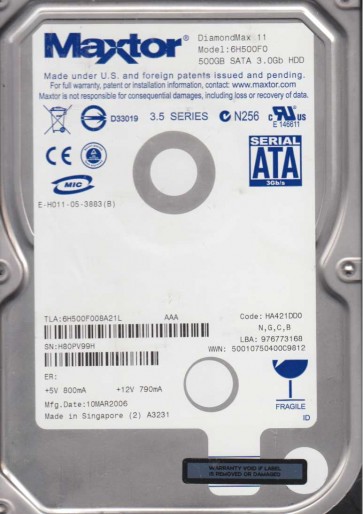 Maxtor 6H500F0