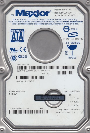 Maxtor 6L080M0