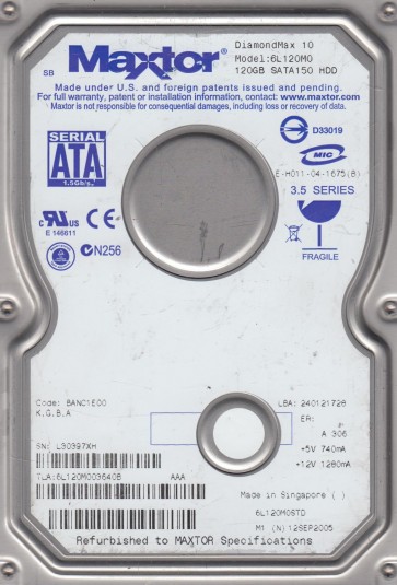 Maxtor 6L120M0