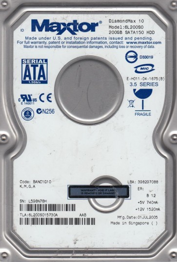 Maxtor 6L200S0