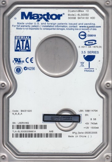 Maxtor 6L300S0