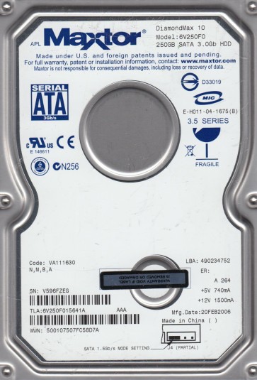 Maxtor 6V250F0