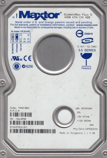 Maxtor 6Y040P0
