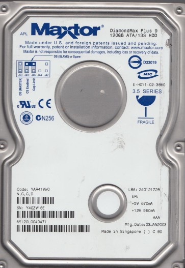 Maxtor 6Y120L0
