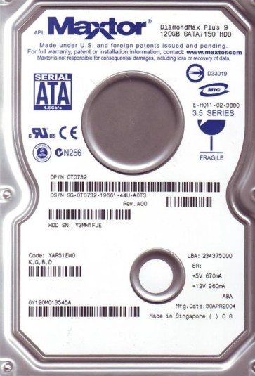 Maxtor 6Y120M0