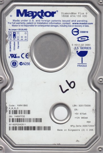 Maxtor 6Y160P0