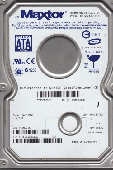 Maxtor 6Y250M0