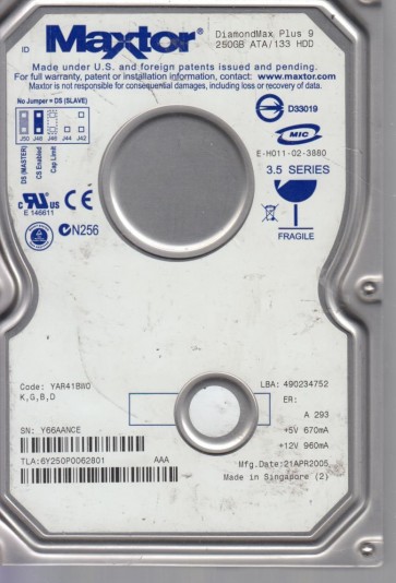 Maxtor 6Y250P0
