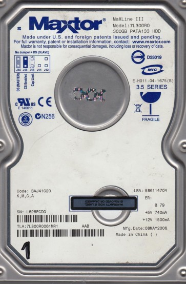 Maxtor 7L300R0