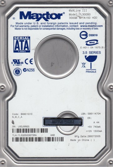 Maxtor 7L300S0