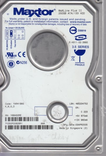 Maxtor 7Y250P0