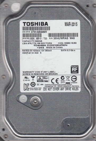 Toshiba DT01ABA050V