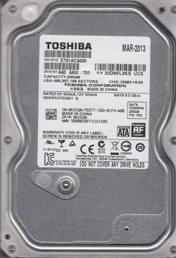 Toshiba DT01ACA025