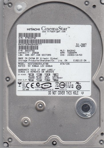 Hitachi HCS725025VLAT80