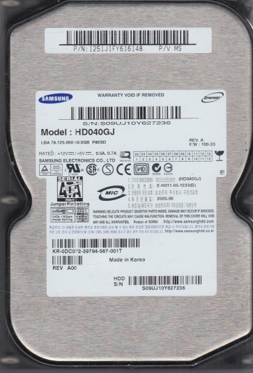 Samsung HD040GJ