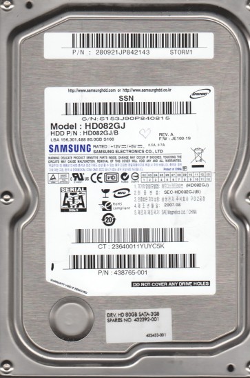 Samsung HD082GJ