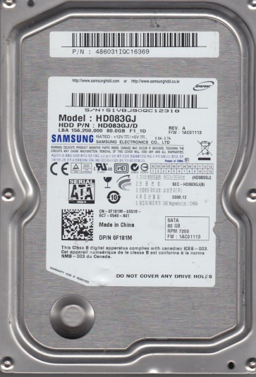 Samsung HD083GJ