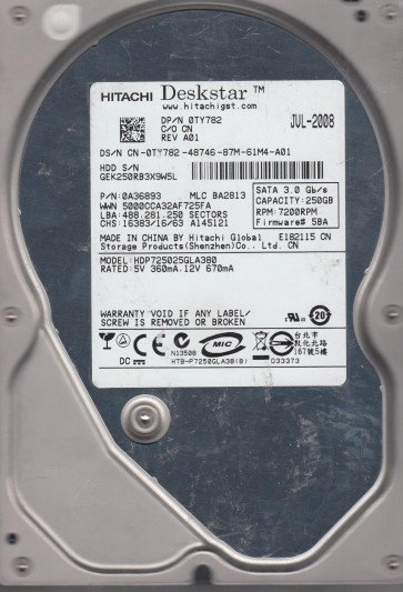 Hitachi HDP725025GLA380