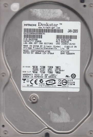 Hitachi HDP725025GLAT80