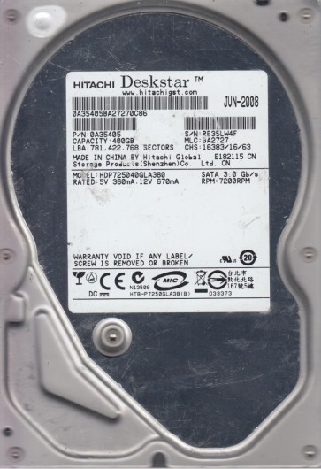 Hitachi HDP725040GLA380