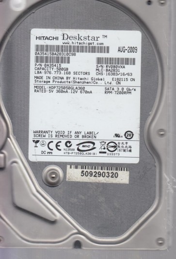 Hitachi HDP725050GLA360