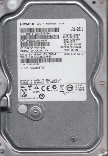 Hitachi HDS721025CLA682