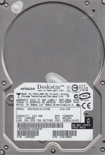 Hitachi HDS722512VLAT80