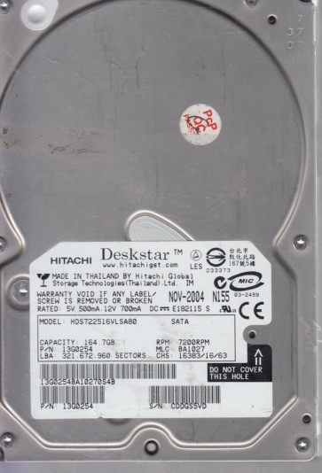 Hitachi HDS722516VLSA80