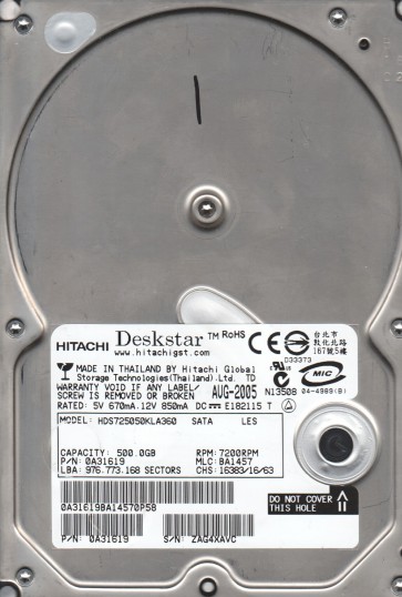 Hitachi HDS725050KLA360