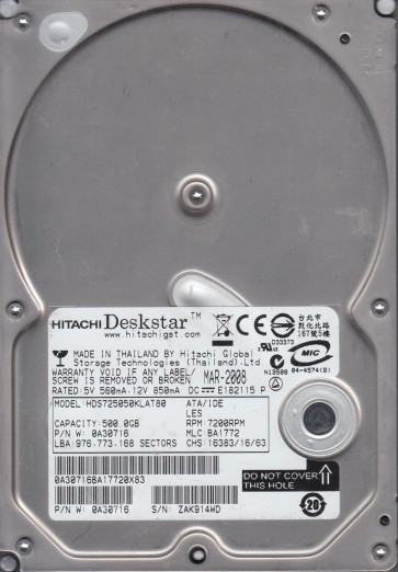 Hitachi HDS725050KLAT80