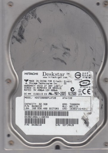 Hitachi HDS728080PLAT20