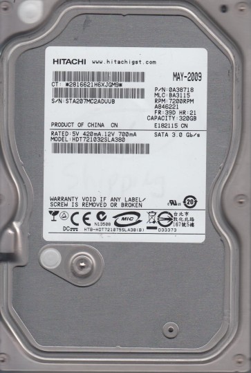 Hitachi HDT721032SLA380