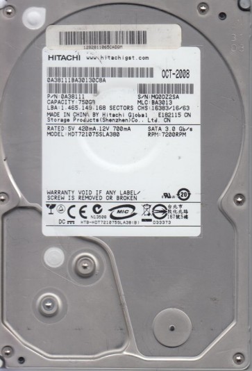 Hitachi HDT721075SLA380
