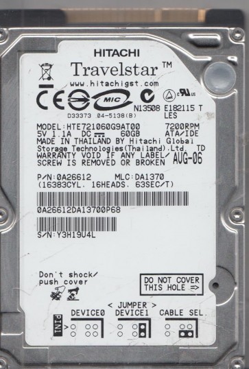 Hitachi HTE721060G9AT00