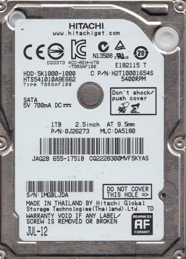 Hitachi HTS541010A9E662