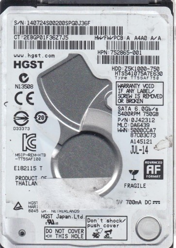 Hitachi HTS541075A7E630