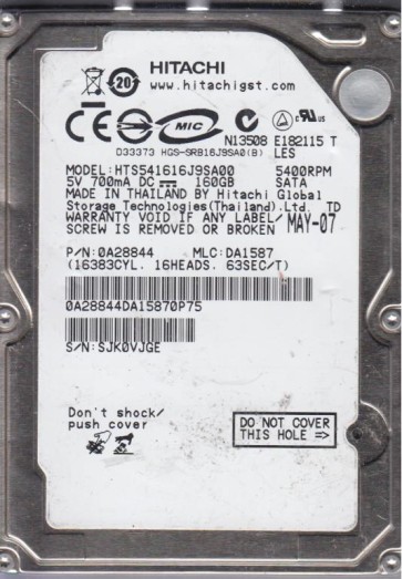 Hitachi HTS541616J9SA00