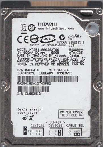 Hitachi HTS541660J9AT00