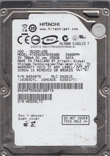Hitachi HTS542525K9SA00