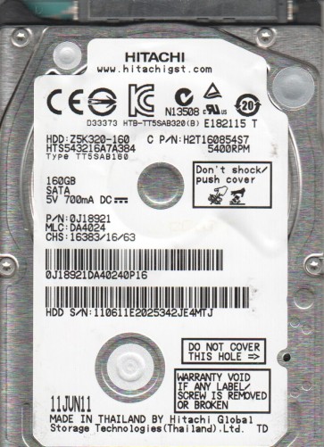 Hitachi HTS543216A7A384